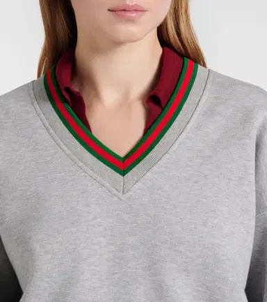 Gucci Web Stripe cotton-blend jersey sweatshirt | Thumbnail 6 Gucci Web Stripe cotton-blend jersey sweatshirt | Thumbnail 6