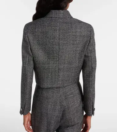 Gucci Cropped wool jacket | Thumbnail 3 Gucci Cropped wool jacket | Thumbnail 3