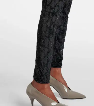 Gucci GG embellished chenille leggings | Thumbnail 3 Gucci GG embellished chenille leggings | Thumbnail 3