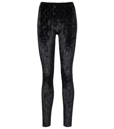 Gucci GG embellished chenille leggings | Thumbnail 1 Gucci GG embellished chenille leggings | Thumbnail 1