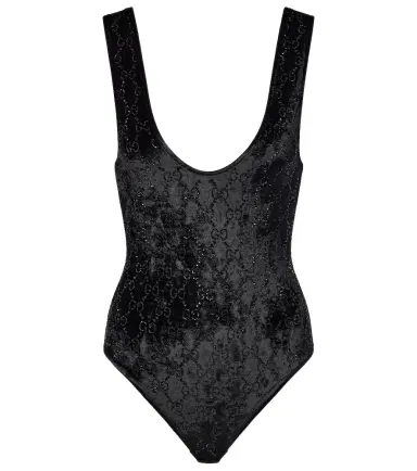 Gucci GG embellished chenille bodysuit | Thumbnail 1 Gucci GG embellished chenille bodysuit | Thumbnail 1