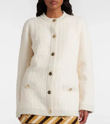 Gucci Wool-blend lamé bouclé cardigan | Thumbnail 6 Gucci Wool-blend lamé bouclé cardigan | Thumbnail 6