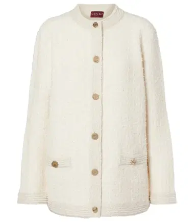 Gucci Wool-blend lamé bouclé cardigan | Thumbnail 1 Gucci Wool-blend lamé bouclé cardigan | Thumbnail 1
