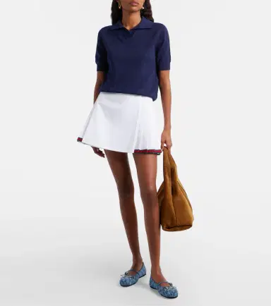 Gucci GG pointelle silk and cotton polo shirt | Thumbnail 4 Gucci GG pointelle silk and cotton polo shirt | Thumbnail 4