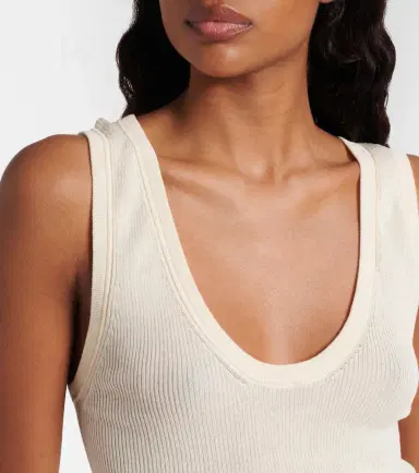 Gucci Ribbed-knit cotton tank top | Thumbnail 2 Gucci Ribbed-knit cotton tank top | Thumbnail 2