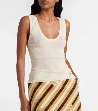 Gucci Ribbed-knit cotton tank top | Thumbnail 5 Gucci Ribbed-knit cotton tank top | Thumbnail 5