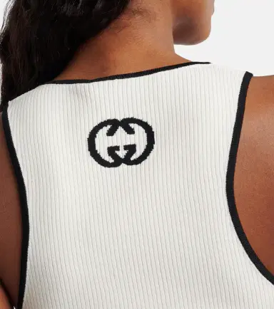 Gucci Ribbed-knit cotton-blend tank top | Thumbnail 6 Gucci Ribbed-knit cotton-blend tank top | Thumbnail 6