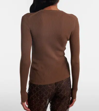 Gucci Ribbed-knit cotton Henley shirt | Thumbnail 6 Gucci Ribbed-knit cotton Henley shirt | Thumbnail 6