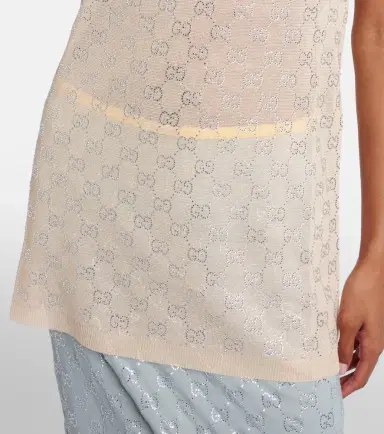 Gucci GG Crystal silk tank top | Thumbnail 2 Gucci GG Crystal silk tank top | Thumbnail 2