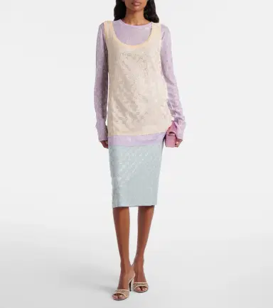 Gucci GG Crystal silk tank top | Thumbnail 3 Gucci GG Crystal silk tank top | Thumbnail 3