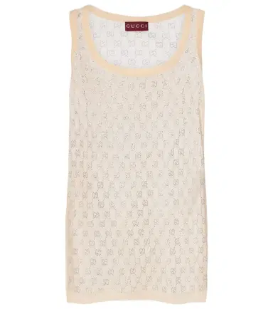 Gucci GG Crystal silk tank top | Thumbnail 1 Gucci GG Crystal silk tank top | Thumbnail 1