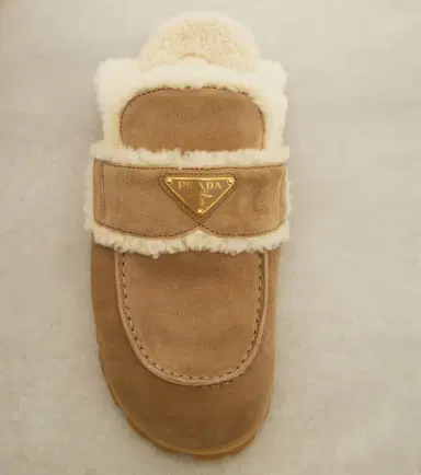 Prada Shearling-lined suede mules | Thumbnail 2 Prada Shearling-lined suede mules | Thumbnail 2