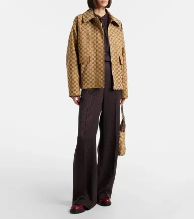 Gucci Silk jacquard wide-leg pants | Thumbnail 2 Gucci Silk jacquard wide-leg pants | Thumbnail 2