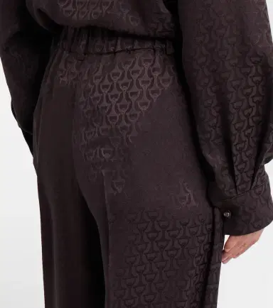 Gucci Silk jacquard wide-leg pants | Thumbnail 3 Gucci Silk jacquard wide-leg pants | Thumbnail 3
