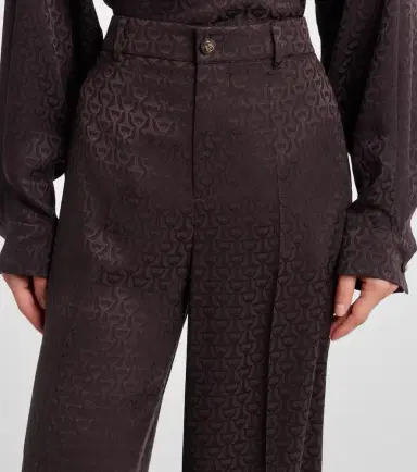 Gucci Silk jacquard wide-leg pants | Thumbnail 4 Gucci Silk jacquard wide-leg pants | Thumbnail 4