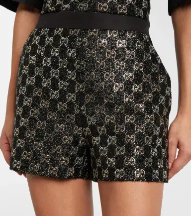 Gucci GG embellished high-rise shorts | Thumbnail 4 Gucci GG embellished high-rise shorts | Thumbnail 4
