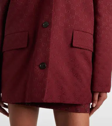 Gucci GG Crystal canvas blazer | Thumbnail 2 Gucci GG Crystal canvas blazer | Thumbnail 2