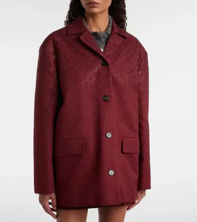 Gucci GG Crystal canvas blazer | Thumbnail 4 Gucci GG Crystal canvas blazer | Thumbnail 4