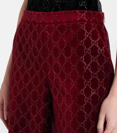 Gucci GG cotton velvet wide-leg pants | Thumbnail 3 Gucci GG cotton velvet wide-leg pants | Thumbnail 3