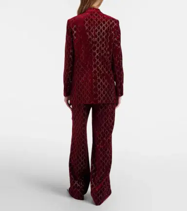 Gucci GG cotton velvet wide-leg pants | Thumbnail 4 Gucci GG cotton velvet wide-leg pants | Thumbnail 4
