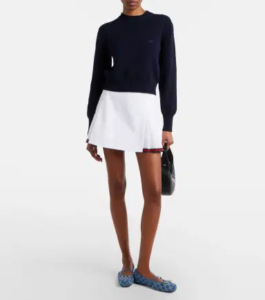 Gucci Web Stripe cotton poplin miniskirt | Thumbnail 2 Gucci Web Stripe cotton poplin miniskirt | Thumbnail 2