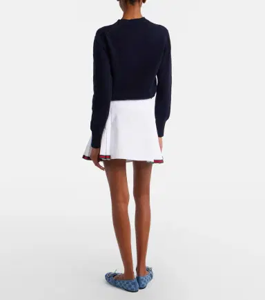 Gucci Web Stripe cotton poplin miniskirt | Thumbnail 4 Gucci Web Stripe cotton poplin miniskirt | Thumbnail 4
