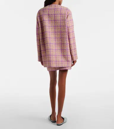 Gucci Checked cotton-blend tweed miniskirt | Thumbnail 4 Gucci Checked cotton-blend tweed miniskirt | Thumbnail 4