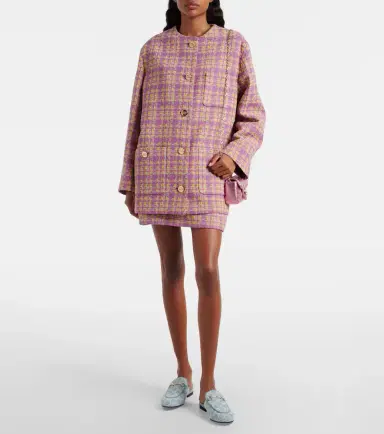 Gucci Checked cotton-blend tweed miniskirt | Thumbnail 5 Gucci Checked cotton-blend tweed miniskirt | Thumbnail 5