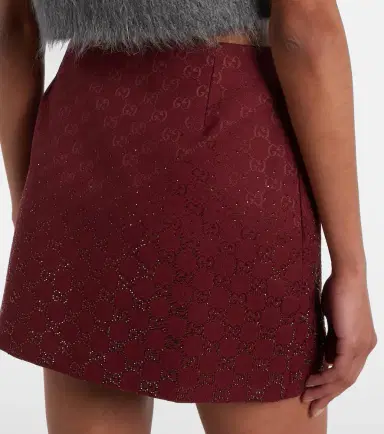 Gucci GG Canvas crystal-embellished miniskirt | Thumbnail 4 Gucci GG Canvas crystal-embellished miniskirt | Thumbnail 4