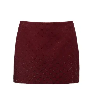 Gucci GG Canvas crystal-embellished miniskirt | Thumbnail 1 Gucci GG Canvas crystal-embellished miniskirt | Thumbnail 1