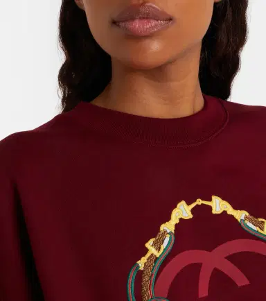 Gucci Logo embroidered cotton sweatshirt | Thumbnail 2 Gucci Logo embroidered cotton sweatshirt | Thumbnail 2