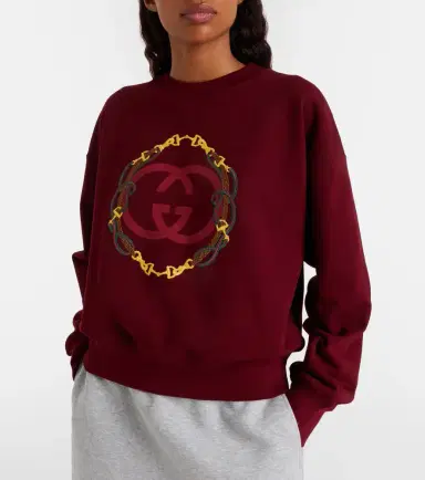 Gucci Logo embroidered cotton sweatshirt | Thumbnail 6 Gucci Logo embroidered cotton sweatshirt | Thumbnail 6