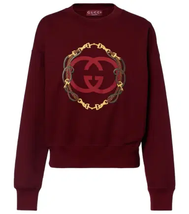 Gucci Logo embroidered cotton sweatshirt | Thumbnail 1 Gucci Logo embroidered cotton sweatshirt | Thumbnail 1
