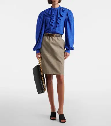 Gucci Prince of Wales check wool pencil skirt | Thumbnail 3 Gucci Prince of Wales check wool pencil skirt | Thumbnail 3