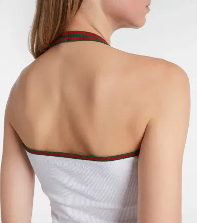 Gucci Web Stripe cotton-blend jersey top | Thumbnail 5 Gucci Web Stripe cotton-blend jersey top | Thumbnail 5