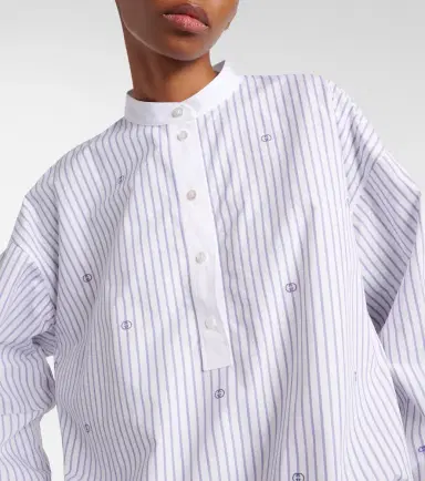 Gucci Interlocking G pinstripe cotton shirt | Thumbnail 3 Gucci Interlocking G pinstripe cotton shirt | Thumbnail 3