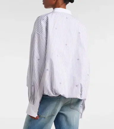 Gucci Interlocking G pinstripe cotton shirt | Thumbnail 6 Gucci Interlocking G pinstripe cotton shirt | Thumbnail 6