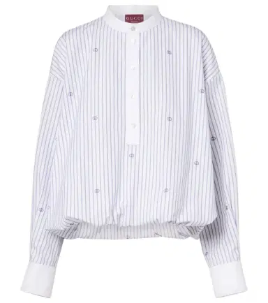 Gucci Interlocking G pinstripe cotton shirt | Thumbnail 1 Gucci Interlocking G pinstripe cotton shirt | Thumbnail 1