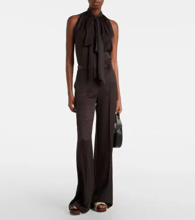 Gucci Horsebit tie-neck silk jacquard top | Thumbnail 5 Gucci Horsebit tie-neck silk jacquard top | Thumbnail 5