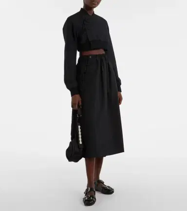 Noir Kei Ninomiya Wool midi skirt | Thumbnail 3 Noir Kei Ninomiya Wool midi skirt | Thumbnail 3