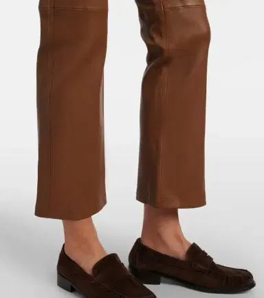Joseph Cropped leather bootcut pants | Thumbnail 2 Joseph Cropped leather bootcut pants | Thumbnail 2