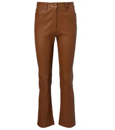 Joseph Cropped leather bootcut pants | Thumbnail 1 Joseph Cropped leather bootcut pants | Thumbnail 1