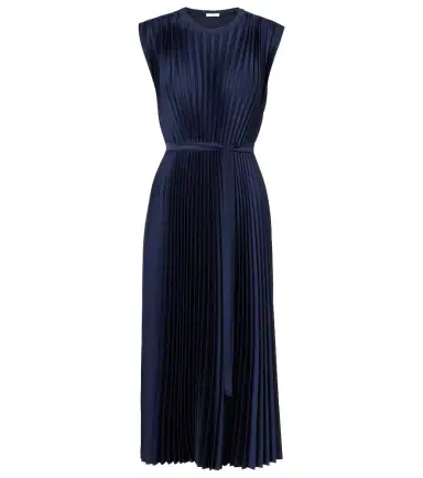 Joseph Volta plissé belted crêpe midi dress | Thumbnail 1 Joseph Volta plissé belted crêpe midi dress | Thumbnail 1