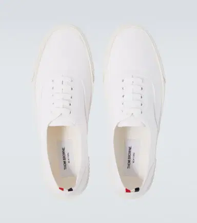 Thom Browne Heritage canvas sneakers | Thumbnail 4 Thom Browne Heritage canvas sneakers | Thumbnail 4
