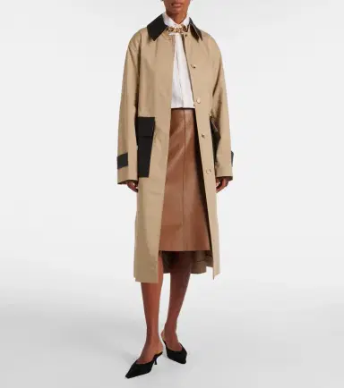 Joseph Zaman leather-trimmed cotton trench coat | Thumbnail 2 Joseph Zaman leather-trimmed cotton trench coat | Thumbnail 2