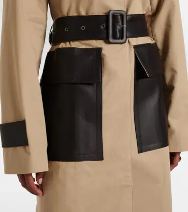 Joseph Zaman leather-trimmed cotton trench coat | Thumbnail 5 Joseph Zaman leather-trimmed cotton trench coat | Thumbnail 5