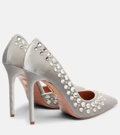 Aquazzura Cosmic Love 105 embellished velvet pumps | Thumbnail 2 Aquazzura Cosmic Love 105 embellished velvet pumps | Thumbnail 2