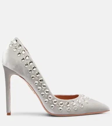 Aquazzura Cosmic Love 105 embellished velvet pumps | Thumbnail 3 Aquazzura Cosmic Love 105 embellished velvet pumps | Thumbnail 3