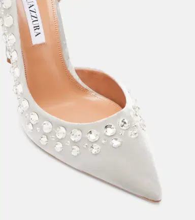 Aquazzura Cosmic Love 105 embellished velvet pumps | Thumbnail 4 Aquazzura Cosmic Love 105 embellished velvet pumps | Thumbnail 4