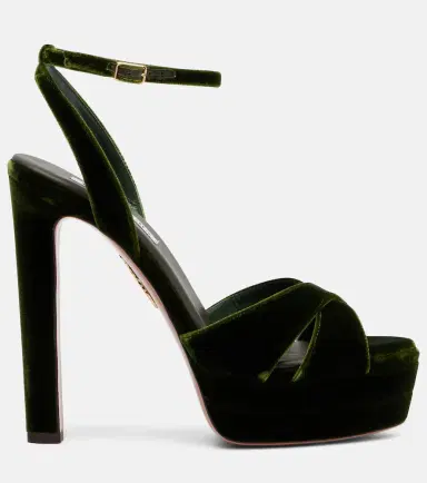 Aquazzura Divine 130 velvet platform sandals | Thumbnail 2 Aquazzura Divine 130 velvet platform sandals | Thumbnail 2